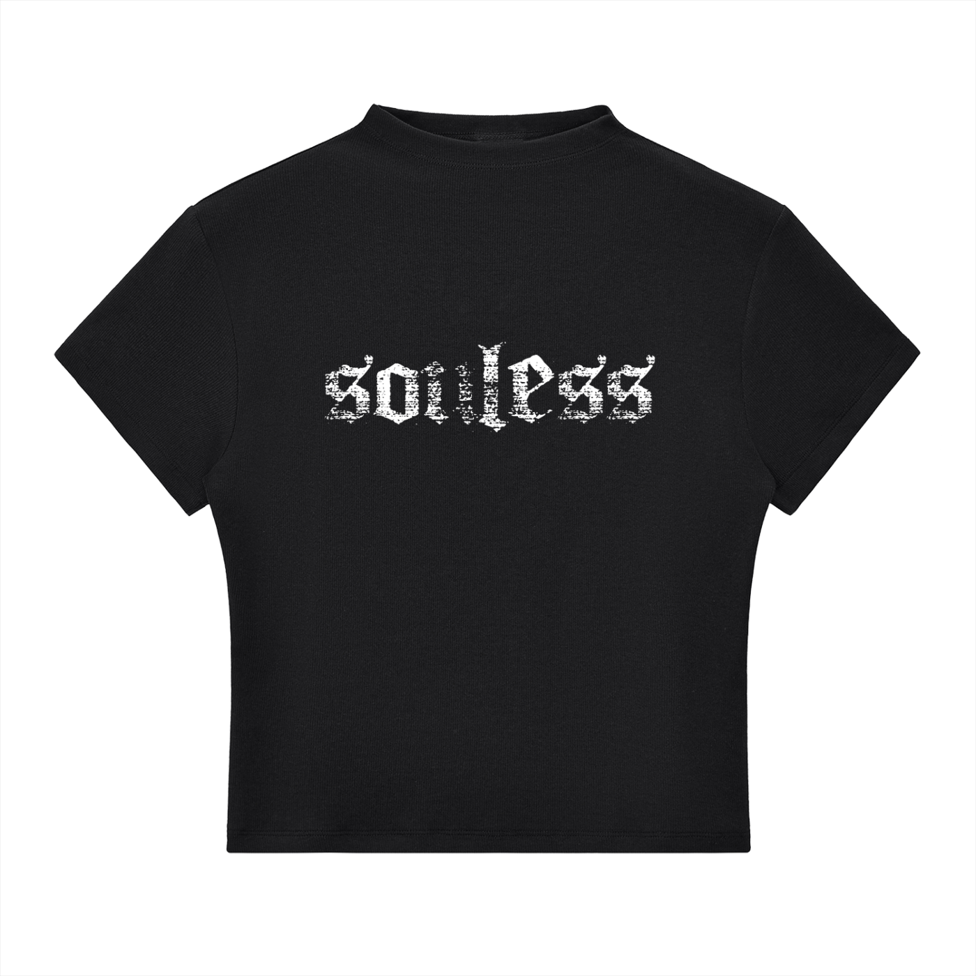 ✢ Souless Slim Mock Neck Baby-Tee